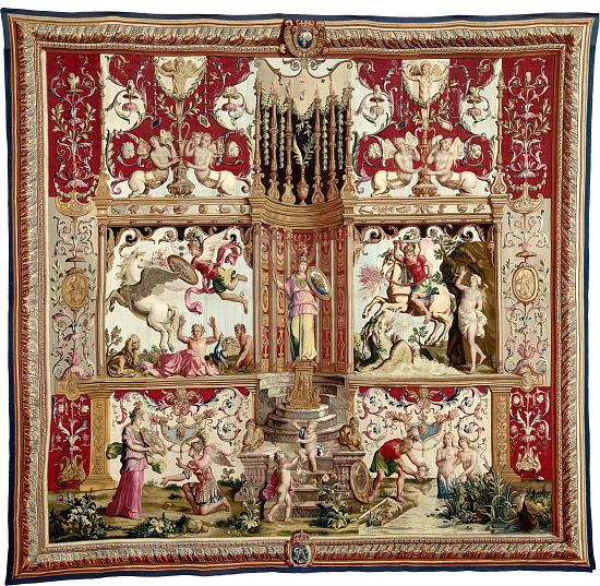Le Triomphe de Minerve. Tapisserie de haute lisse en laine, soie et fils d'or (1702-1707)