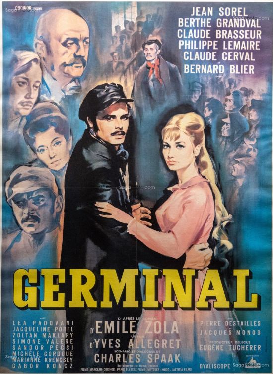 Affiche du film Germinal d'Yves Allégret (1963) d'après le roman d'Émile Zola