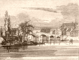 Vue de Montereau, au XIXe siècle