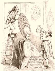 Une caricature de la fin du XVIIIe siècle