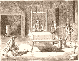 Épingliers au XVIIIe siècle. Cannetilleur et poseurs de têtes. D'après l'Encyclopédie des métiers.