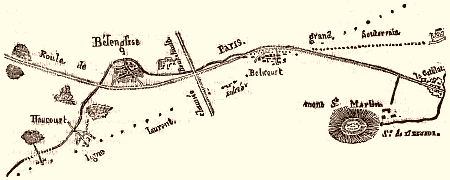 Plan terrestre du canal de Saint-Quentin