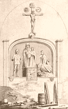 Chapelle du couvent des Grands Carmes, à Aix, vers 1820 Chapelle du couvent des Grands Carmes, à Aix, vers 1820