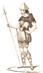 Soldat sous Charles Martel, d'après Montfaucon.