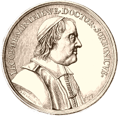Cabinet des médailles de la Bibliothéèque impériale. Jacques de Sainte-Beuve, médaille de Bertinet. Dessin de Féart.