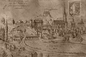 Vue de Nemours en 1620