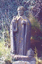 Statue de saint Gildas au pied du Grand Mont à Saint-Gildas-de-Rhuys