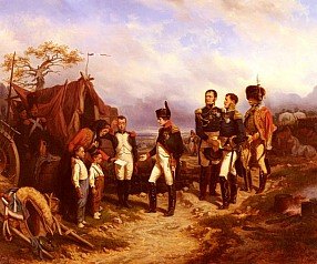 Napoléon et le petit messager Peinture de Joseph Louis Hippolyte Bellange