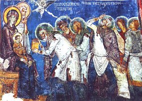 Fresque de Noël du XIIe siècle