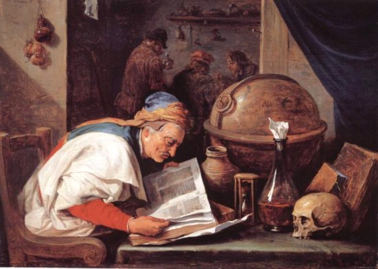 L'Alchimiste (1680), par David Teniers le Jeune (1610-1690)
