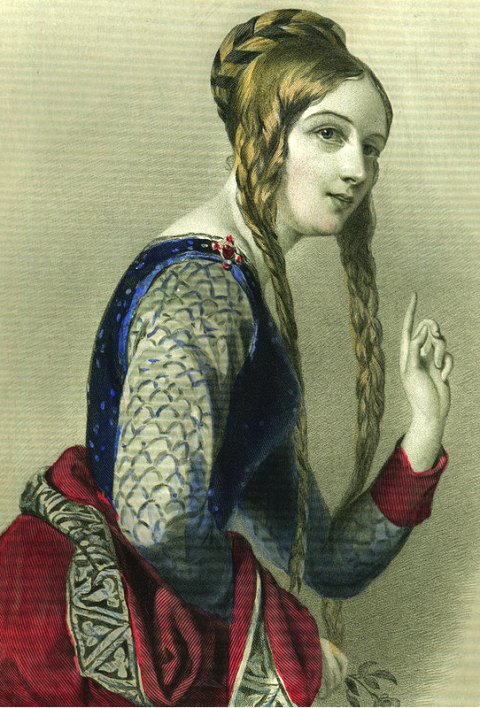 Aliénor d'Aquitaine. Gravure du XIXe siècle