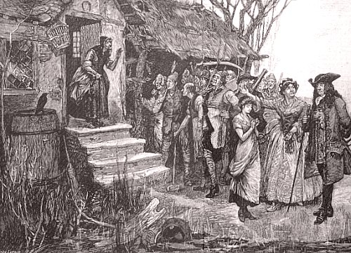 Arrestation d'une sorcière au XVIIe siècle