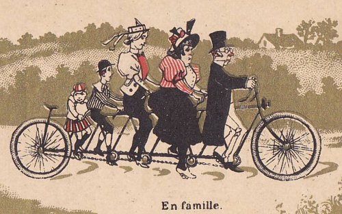 Tour de bicyclette en famille