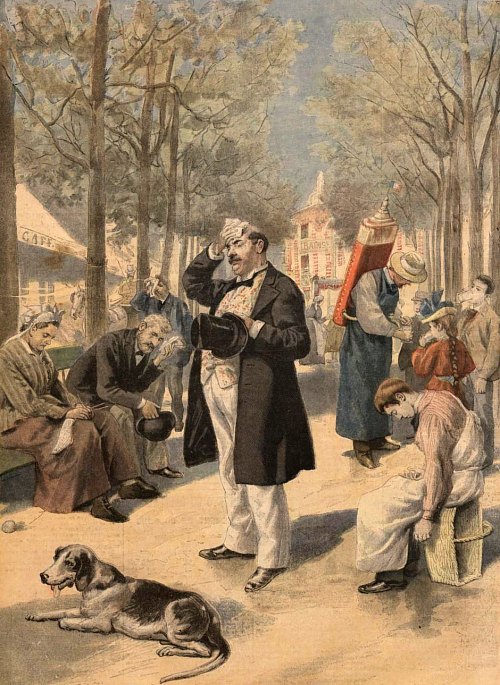 La canicule parisienne. Illustration de couverture du Petit Journal du 9 septembre 1895