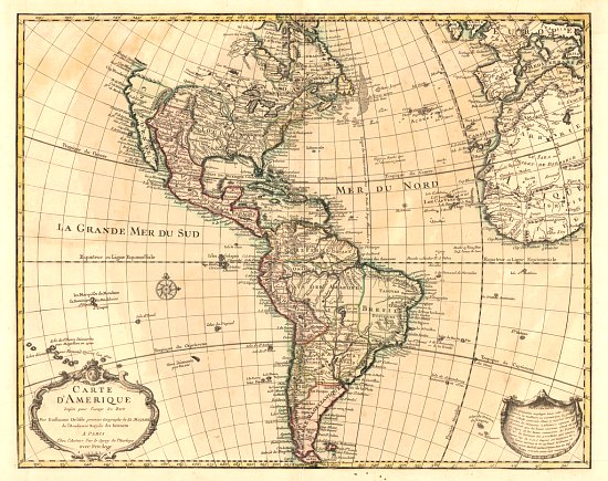 Carte d'Amérique dressée pour l'usage du Roy, par Guillaume Delisle, en 1722
