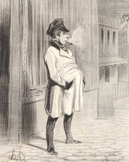 Le claqueur, par Honoré Daumier (1842)