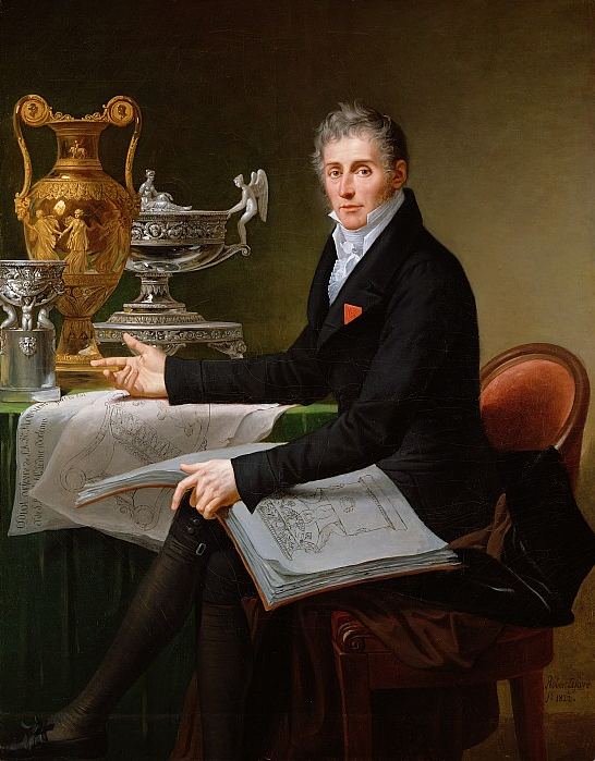 Jean-Baptiste Claude Odiot, un des plus illustres orfèvres sous le Premier Empire et la Restauration. Peinture de Robert Lefèvre (1822)