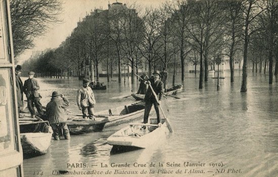 Crue de la Seine à Paris, le 28 janvier 1910