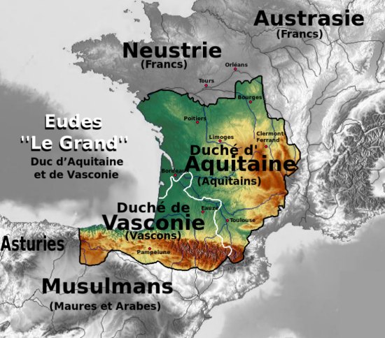 Duché d'Aquitaine et Vasconie du temps de Charles Martel