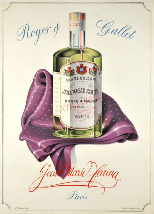Affiche publicitaire pour l'Eau de Cologne Jean-Marie Farina de Roger et Gallet (1943)