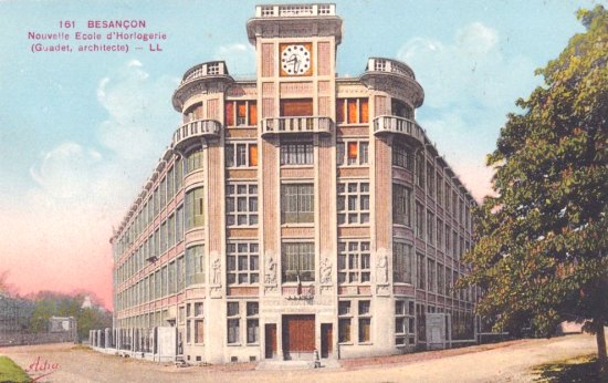 L'Horlo : bâtiment abritant l'École nationale d'horlogerie jusqu'en 1985, à Besançon