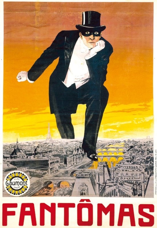 Affiche de lancement de la série des Fantômas (1913)