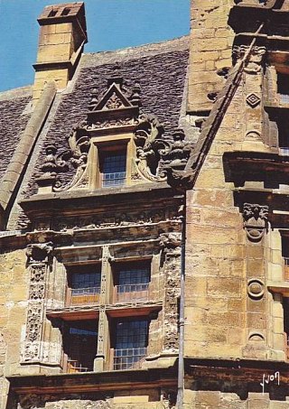 Fenêtre Renaissance ornant la maison de La Boétie, à Sarlat
