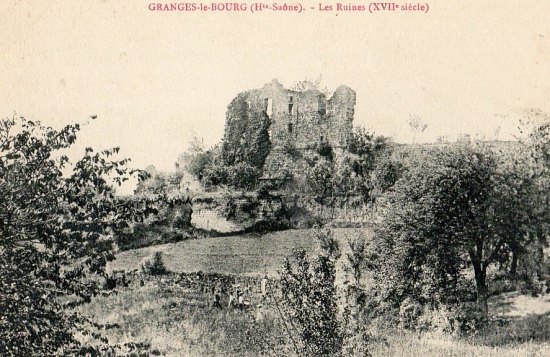 Ruines du château de Granges-le-Bourg au XVIIe siècle