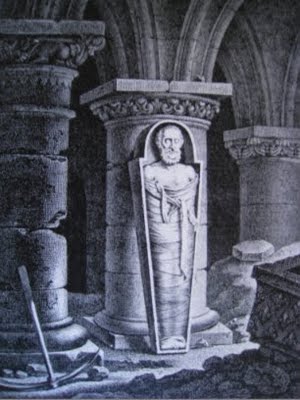 « Henri IV exhumé » d'après le dessin d'un témoin oculaire, gravé au début de la Restauration