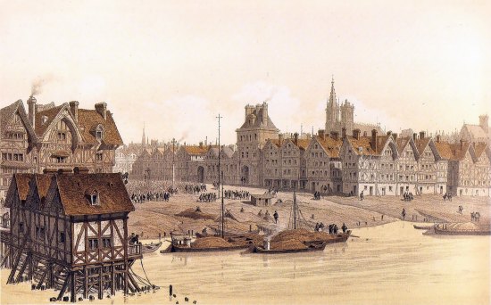 Hôtel de Ville et place de Grève vers 1583, par Theodor Josef Hubert Hoffbauer