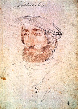 Jean de Laval, comte de Châteaubriant (1486-1543). Portrait par Jean Clouet, vers 1530