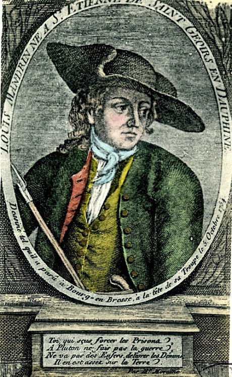 Portrait de Louis Mandrin, en buste