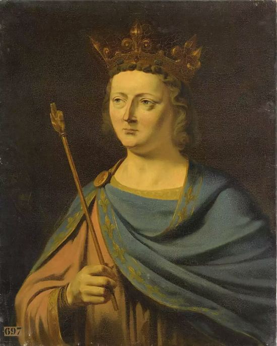Louis X. Peinture d'Octave Tassaert (1800–1874) d'après le gisant de Louis X à la basilique Saint-Denis