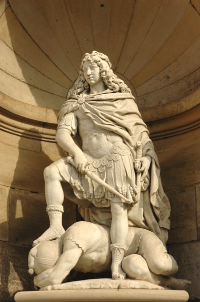 Louis XIV terrassant la Fronde. Statue exécutée par Gilles Guérin (1654)