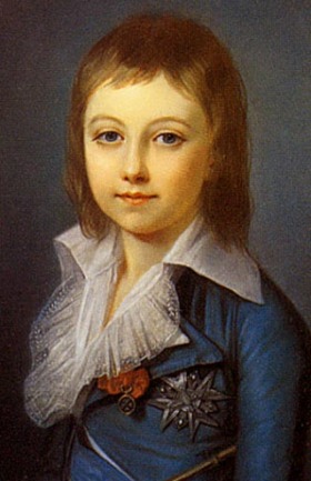 Louis XVII à l'âge de 8 ans. Peinture d'Alexandre Kurchaski