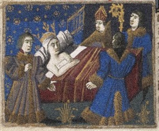 Mort de Louis VIII (enluminure extraite des Grandes chroniques de France)