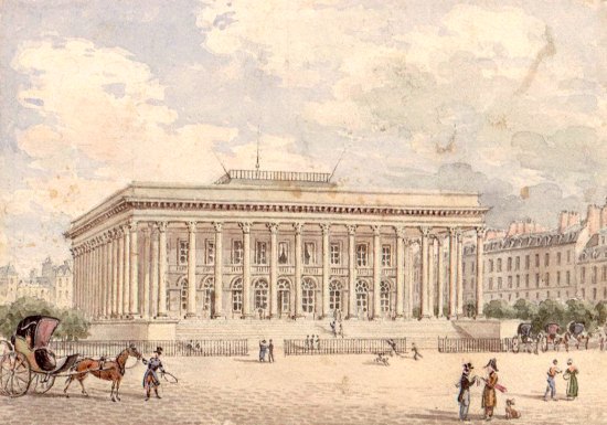 Le palais de la Bourse (palais Brongniart) au début du XIXe siècle