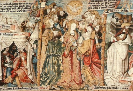 La Pentecôte : tapisserie de l'abbatiale Saint-Robert (église paroissiale de La Chaise-Dieu)