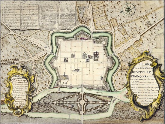 Plan de la ville et du faubourg de Vitry-le-François (1766)