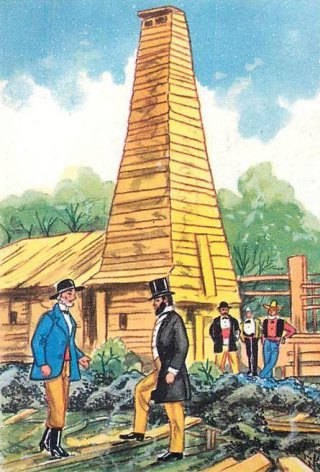 Le 27 août 1859, l'Américain Drake extrait pour la première fois du pétrole par forage en Pennsylvanie