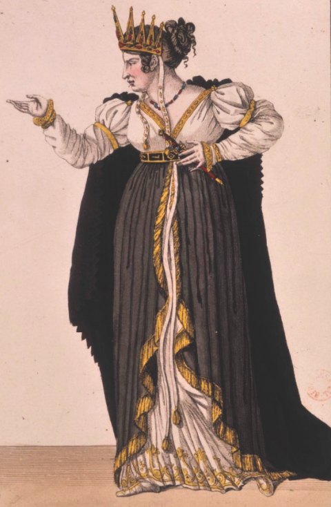 Costume de Mademoiselle Raucourt dans le rôle de Cléopâtre de Rodogune, pièce de Pierre Corneille