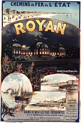 Affiche pour la ligne de chemin de fer menant à Royan