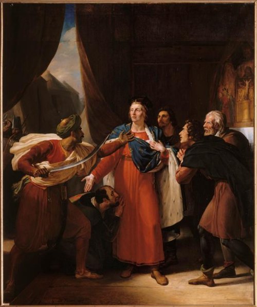 Héroïque fermeté de saint Louis à Damiette. Peinture de Guillaume Guillon Lethière