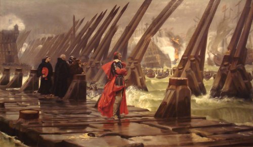 Le cardinal de Richelieu au siège de La Rochelle, par Henri-Paul Motte (1881)