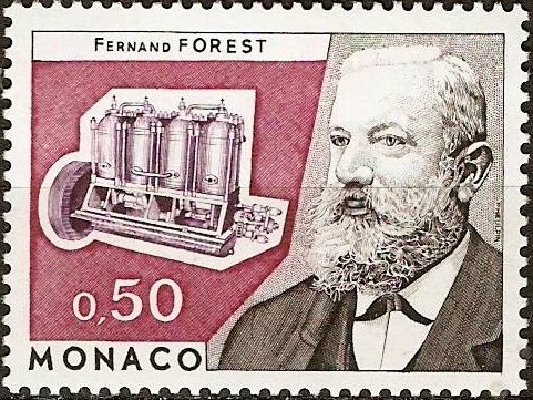 Timbre émis en 1974 par la Principauté de Monaco en hommage à Fernand Forest