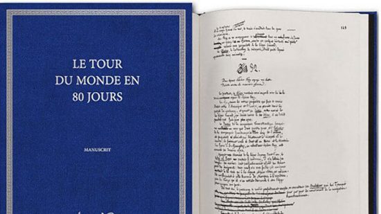 Manuscrit de Jules Verne Le Tour du Monde en 80 jours, édition des Saints Pères