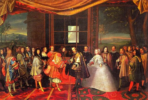 Entrevue de Louis XIV de France et de Philippe IV d'Espagne dans l'Île des Faisans en 1659