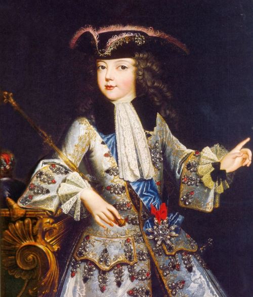 Louis XV âgé de 7 ans, par Justinat (1717)