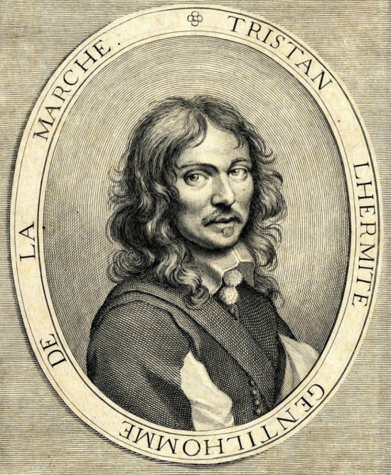 Portrait de Tristan l'Hermite placé en tête du recueil des Vers héroïques publié en 1648