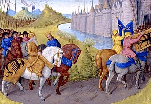 Arrivée des Croisés à Constantinople. Louis VII et Conrad, empereur d'Allemagne, entrent dans la ville